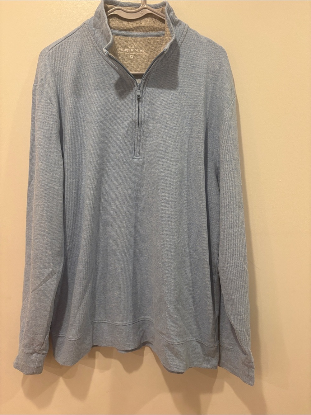 Vineyard Vines Men's Pale Blue Half-Zip Pullover